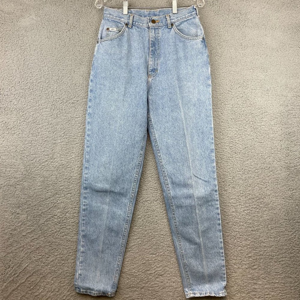 vintage Lee High Waist Mom Jeans Size 12 Blue USA Made